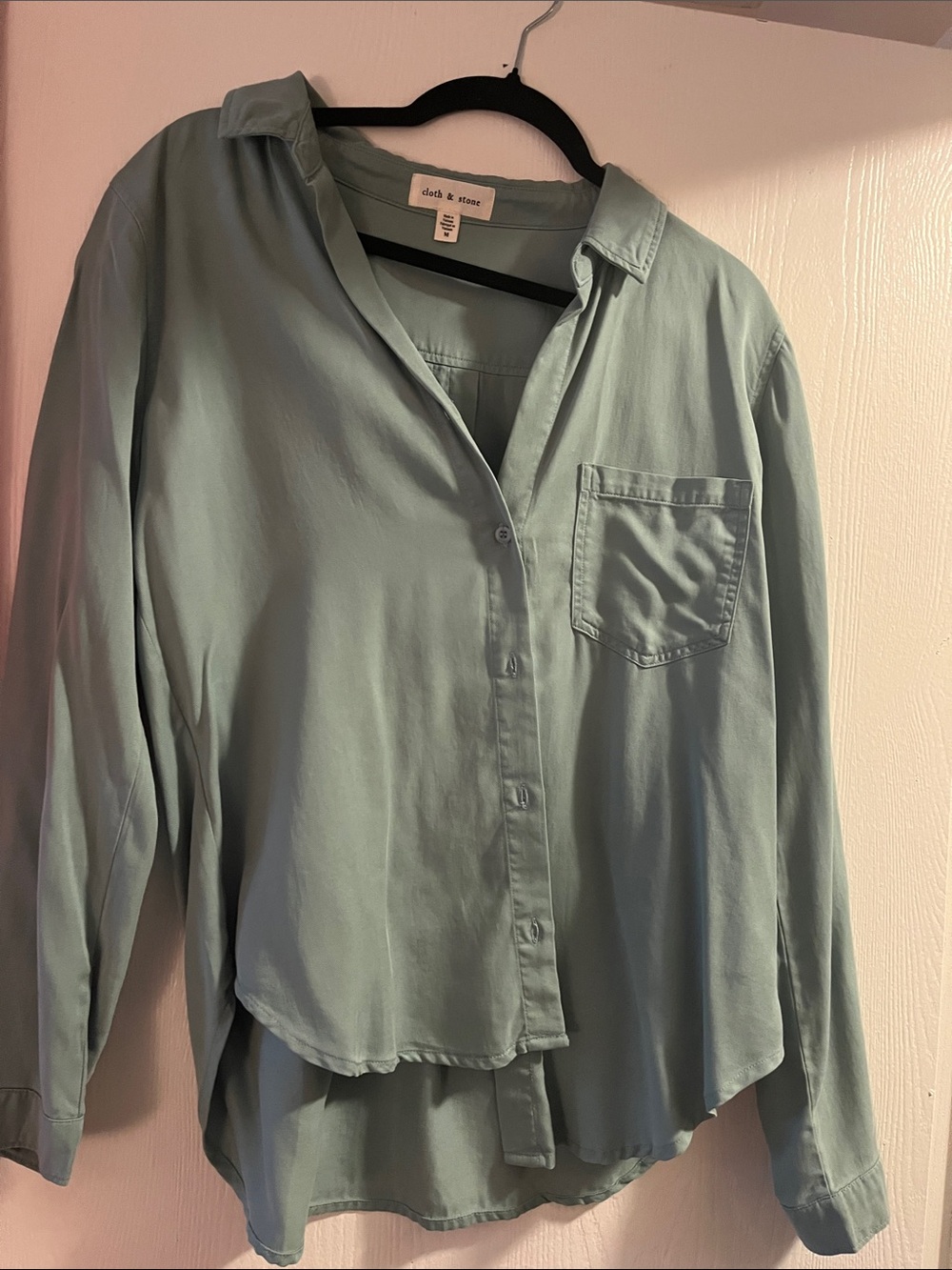 cloth & stone Soft Sage Green Button-Down Blouse